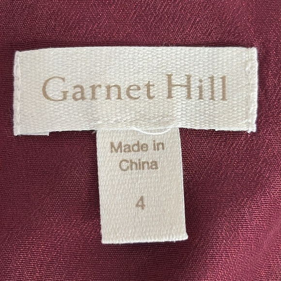 Garnet Hill Bohemian Pocket Dress in Burgundy - Size 4 - Picture 5 of 7